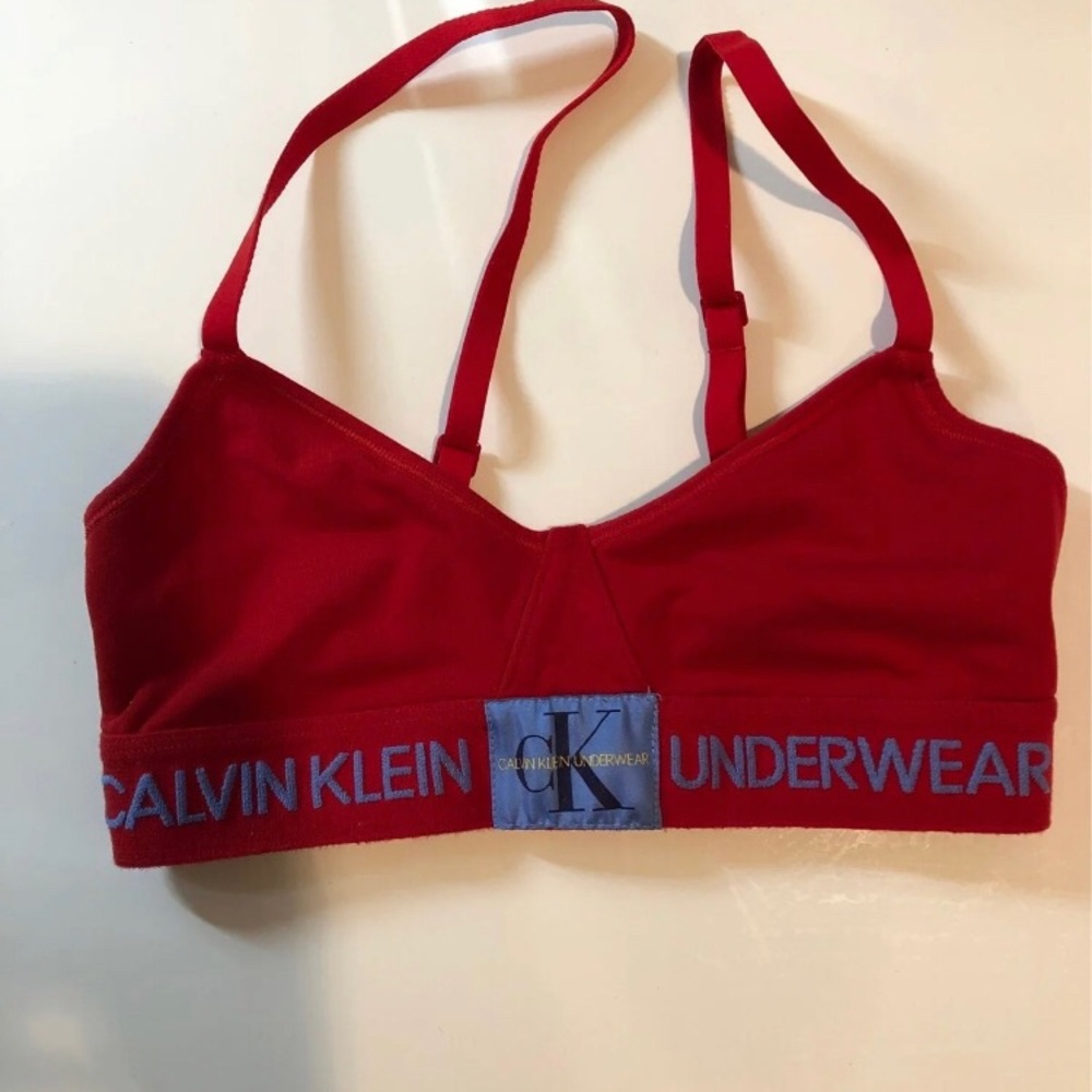 Calvin Klein Red Cotton Bra